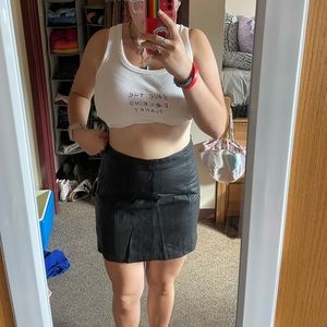 Leather Free People Skirt